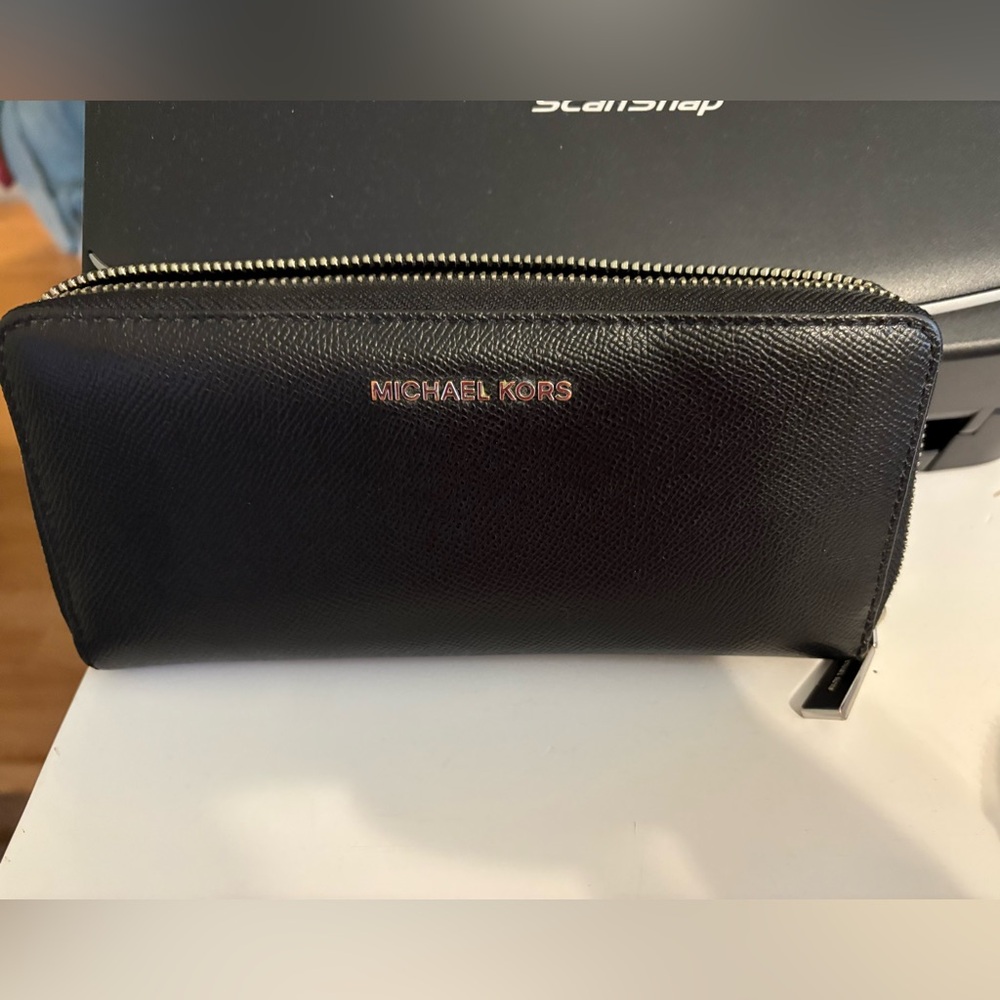 black MK wallet